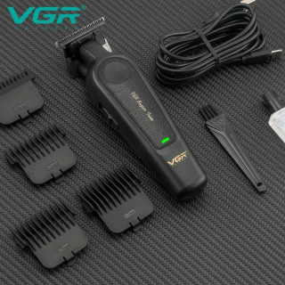 ماشین اصلاح سر و صورت حرفهای وی جی آر (VGR) مدل V-995 - باتری قدرتمند ۲۰۰۰ میلیآمپر - تیغه استیل ضدزنگ و ۵ ساعت شارژدهی